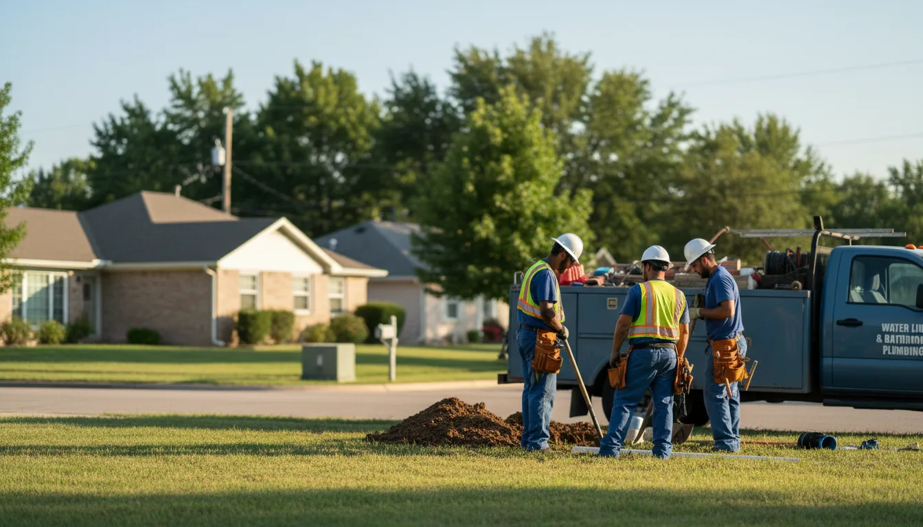 Residential water line and bathroom plumbing service in Marcy, NY